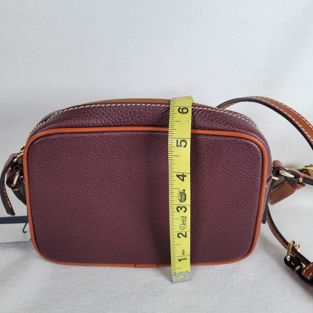 Dooney & Bourke Womens Camera Crossbody Pebble Leather Small Bordeaux Burgundy - Picture 10 of 12